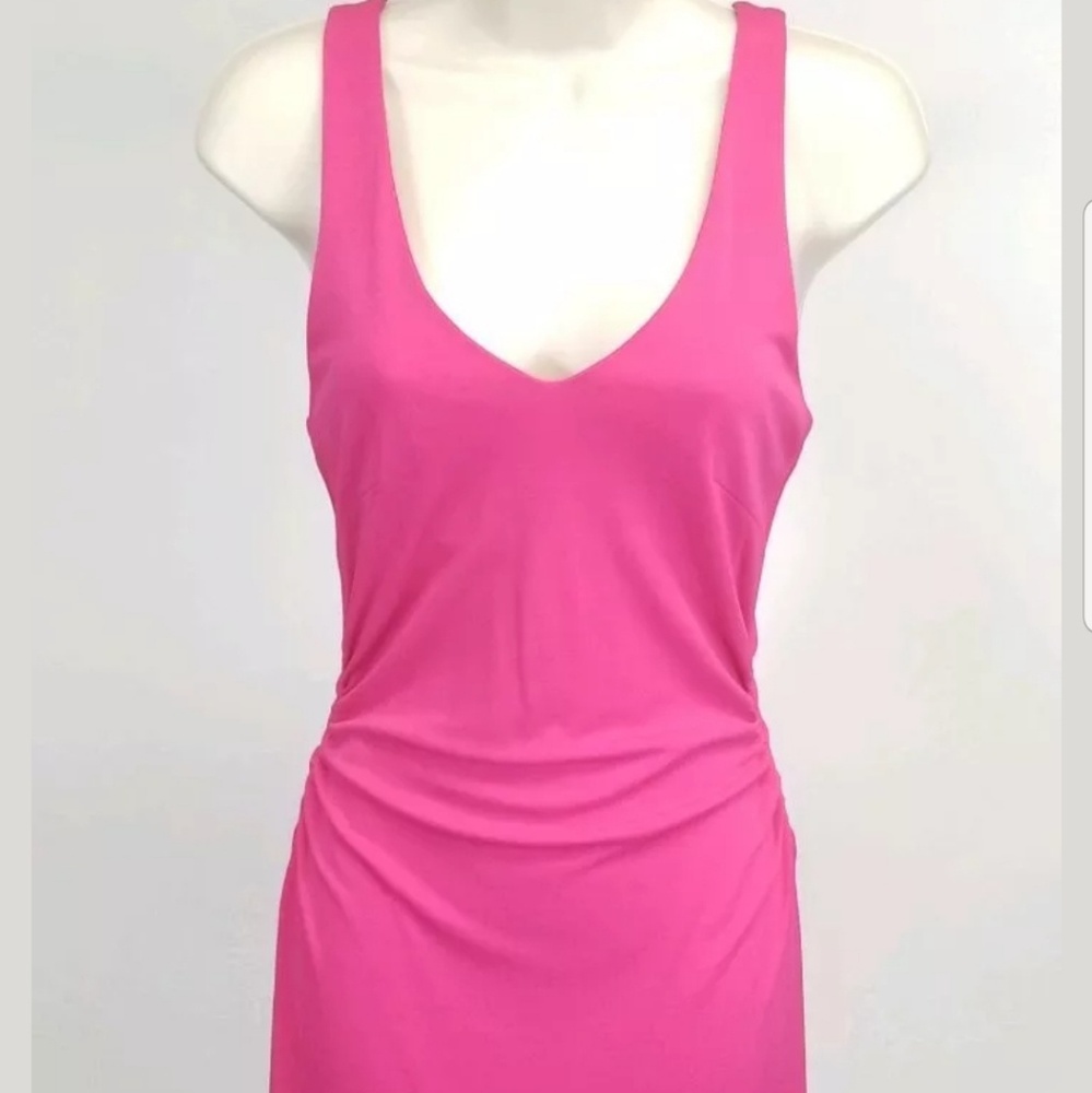 NWT Express hot pink midi dress